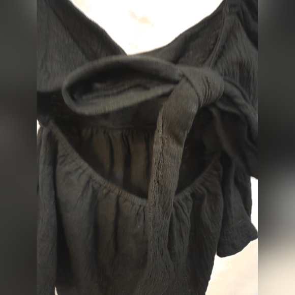NWT Altar'd State Nia Tie Back Babydoll Top Black - Picture 4 of 7